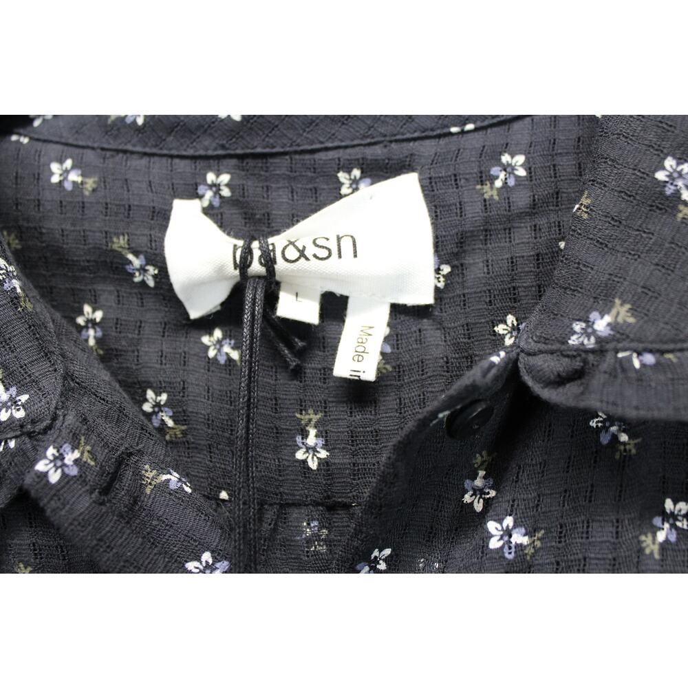 relisted! ba&sh Ditsy Floral Eddy Dress Size L Midi Unworn Retro Carbon French - Picture 10 of 12
